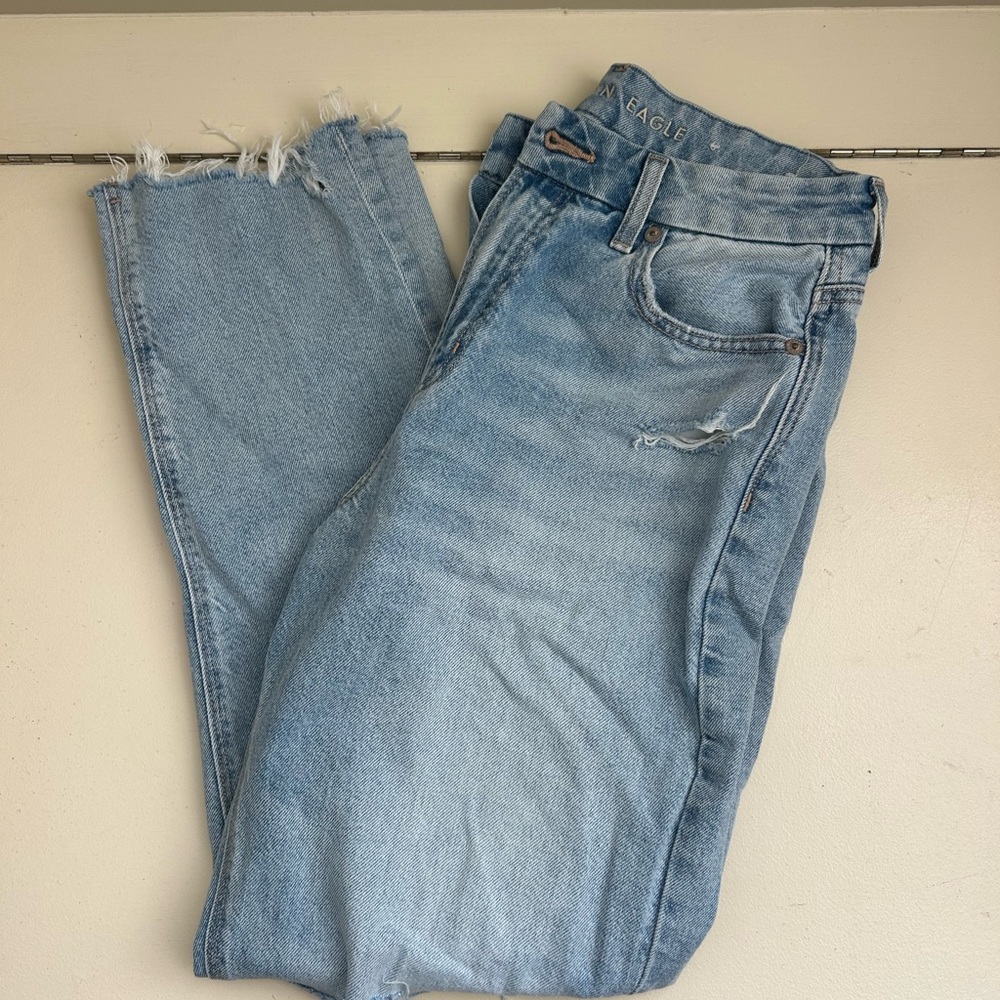 American Eagle Outfitters Light Blue Straight Leg Jeans